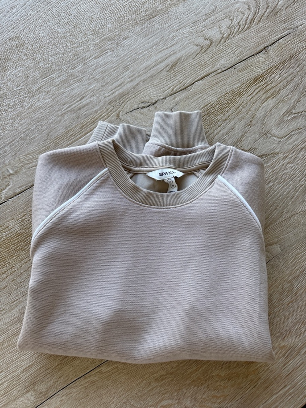 SPANX Women's Pique Crewneck Sweatshirt M